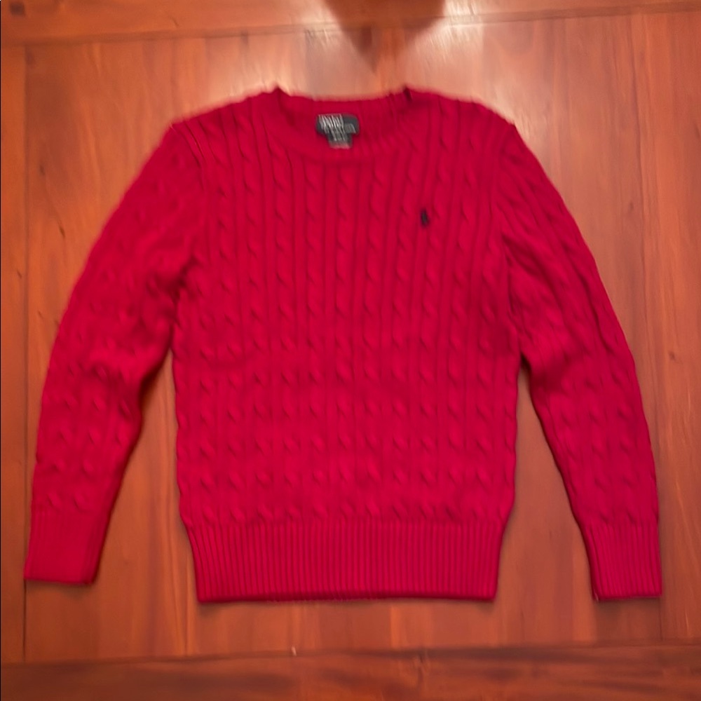 Polo by Ralph Lauren Boy’s Red Cable Knit Sweater - Like New